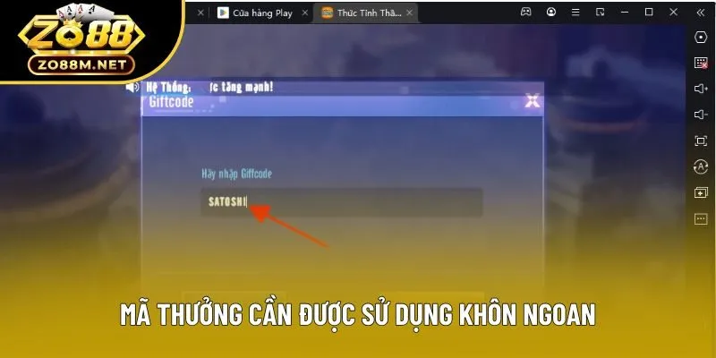 Mã thưởng cần được sử dụng khôn ngoan