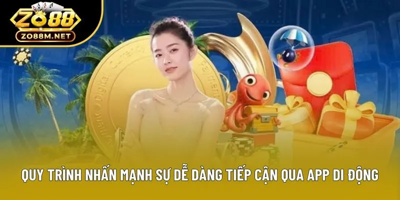 Quy trình nhấn mạnh sự dễ dàng tiếp cận qua app di động Quy trình nhấn mạnh sự dễ dàng tiếp cận qua app di động